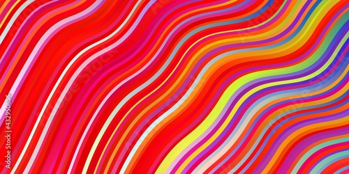 Light Multicolor vector background with curves.