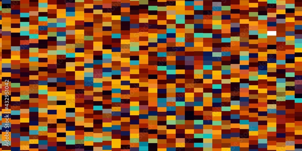 Dark Multicolor vector template in rectangles.