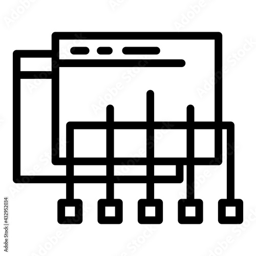 Api web scheme icon. Outline Api web scheme vector icon for web design isolated on white background