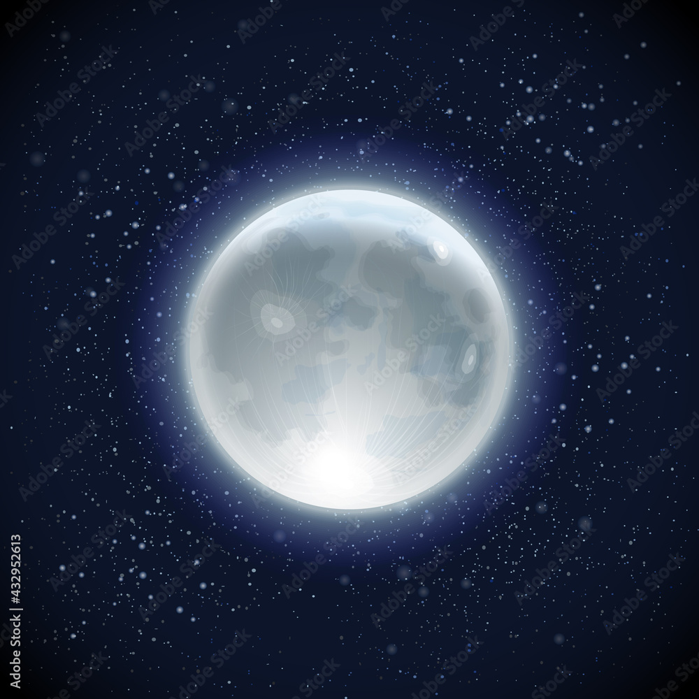 Realistic Full Moon Sky Background_3a