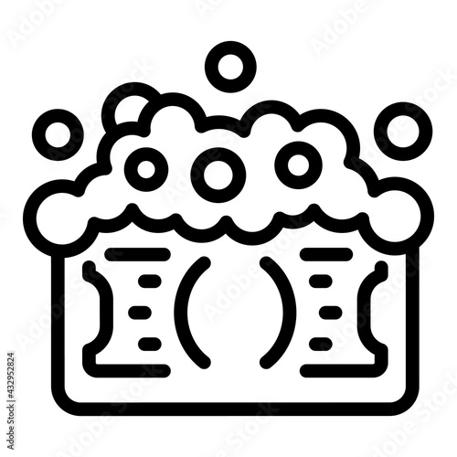 Laundry money corruption icon. Outline Laundry money corruption vector icon for web design isolated on white background