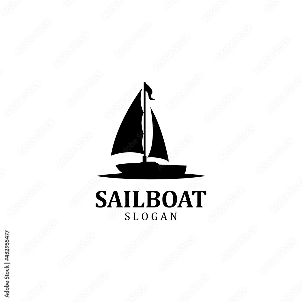 Asian Traditional Sailboat symbol design logo Asian Traditional Sailboat symbol design logo