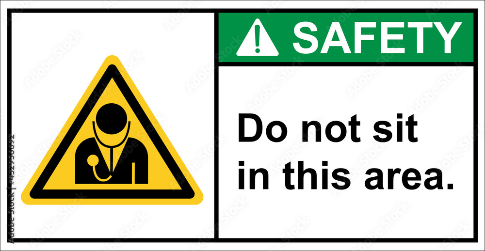Obraz premium Doctor's seat, don't sit in this area.Safety sign