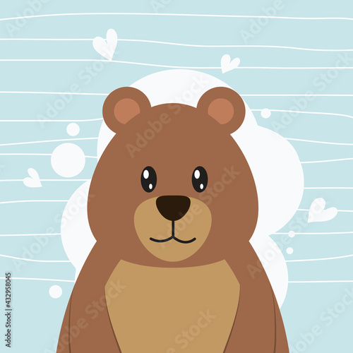 Cute bear cartoon