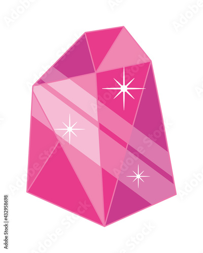 pink gemstone shining