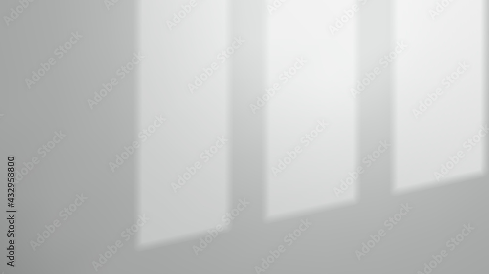 Window Shadow on White Empty Wall, Realistic Mockup, Vector Illustration Window Shadow on White Empty Wall, Realistic Mockup, Vector Illustration