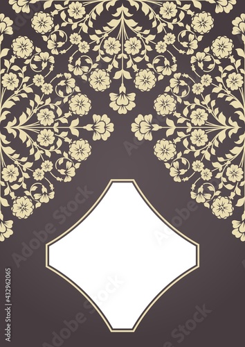 Floral pattern for invitation or greeting card
