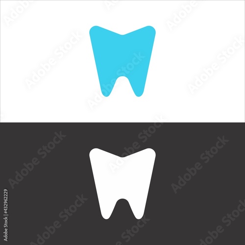m dental logo design icon