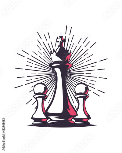 King and pown chess pieces