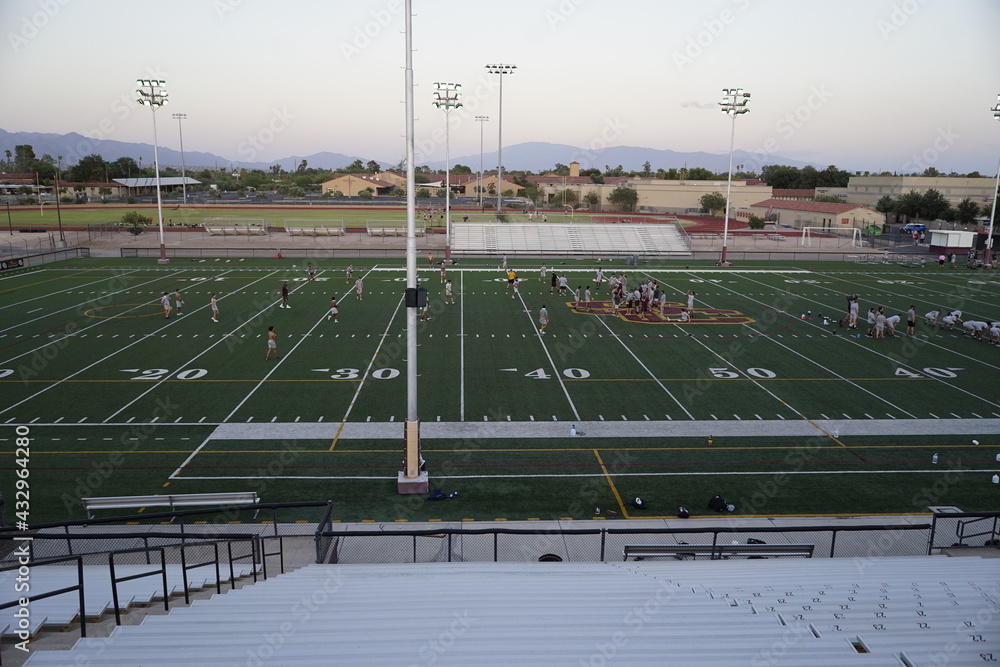 Fototapeta premium football stadium in the morning