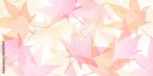 もみじ　和紙　模様　背景