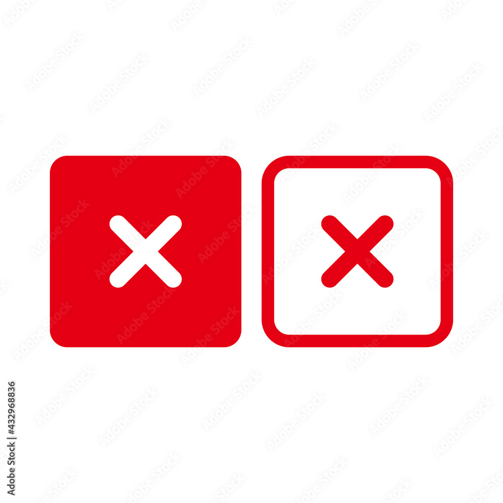 Obraz premium cross mark icon vector sign symbol
