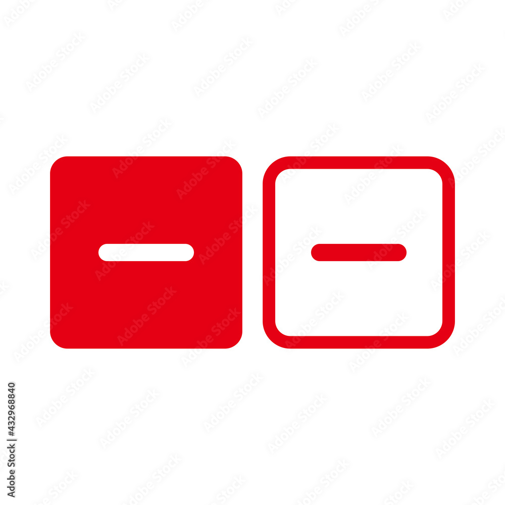 minus icon, negative icon vector sign symbol minus icon, negative icon vector sign symbol
