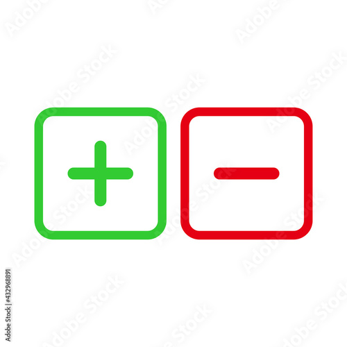 plus and minus icon vector sign symbol