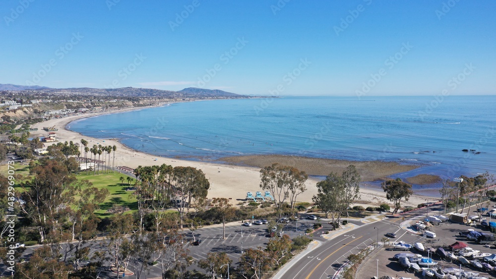 View of the coast in San Diego Beach, in Southern California 