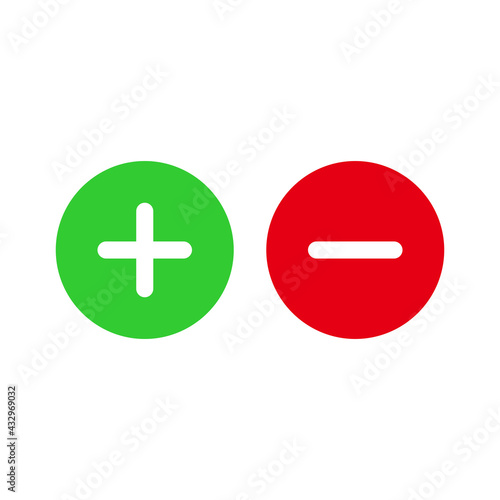 plus and minus icon vector sign symbol