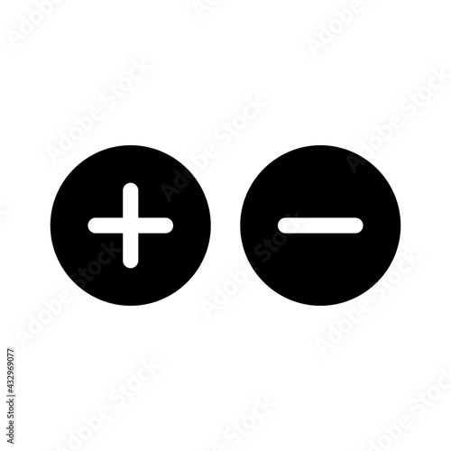 plus and minus icon vector sign symbol