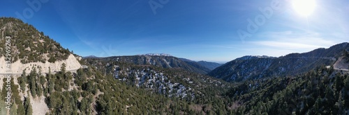 Aerial View of Big Bear Mountain in Southern California 