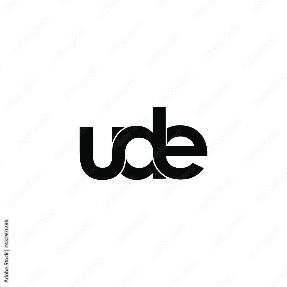 Ude Letter Original Monogram Logo Design Stock Vektorgrafik Adobe Stock