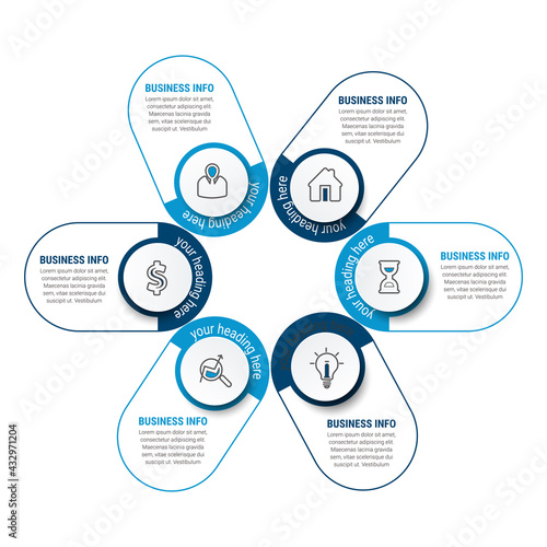 Vector Business infographics. Financial analysis data graphs and diagram, marketing statistic workflow modern business presentation elements vector investment progress icon.
