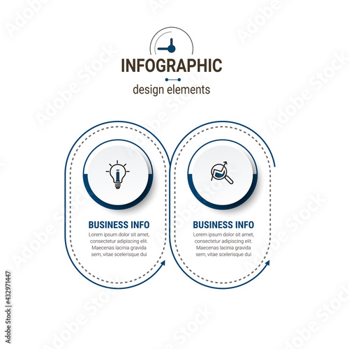 vector illustration Infographic design template with icons. can be used for workflow layout, diagram, annual report, web design.
