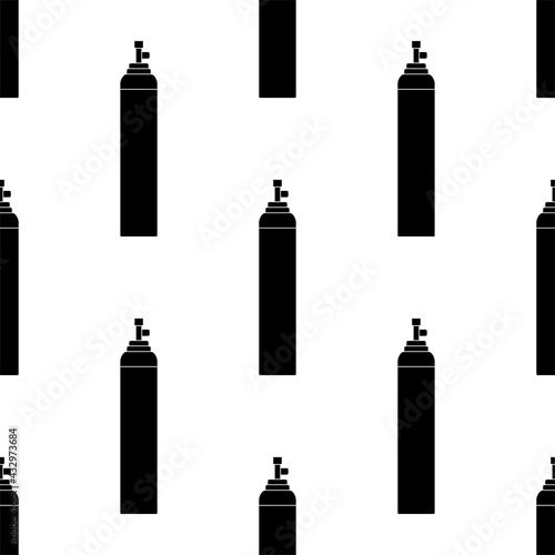 Oxygen Cylinder Icon Seamless Pattern, Liquid, Gas, O2 Storage Cylinder, Oxygen Tank, Oxygen Storage Vessel, Medical Breathing Oxygen