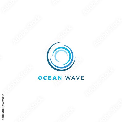 Ocean wave business logo design