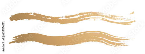 アナログタッチ素材：筆の質感　墨　インク　筆模様　波模様