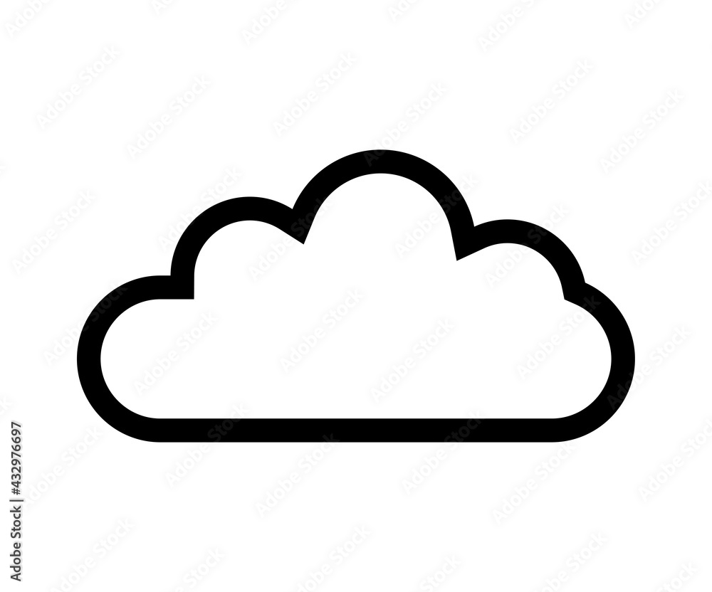 Cloud icon vector. Line sky symbol. Cloud icon vector. Line sky symbol.