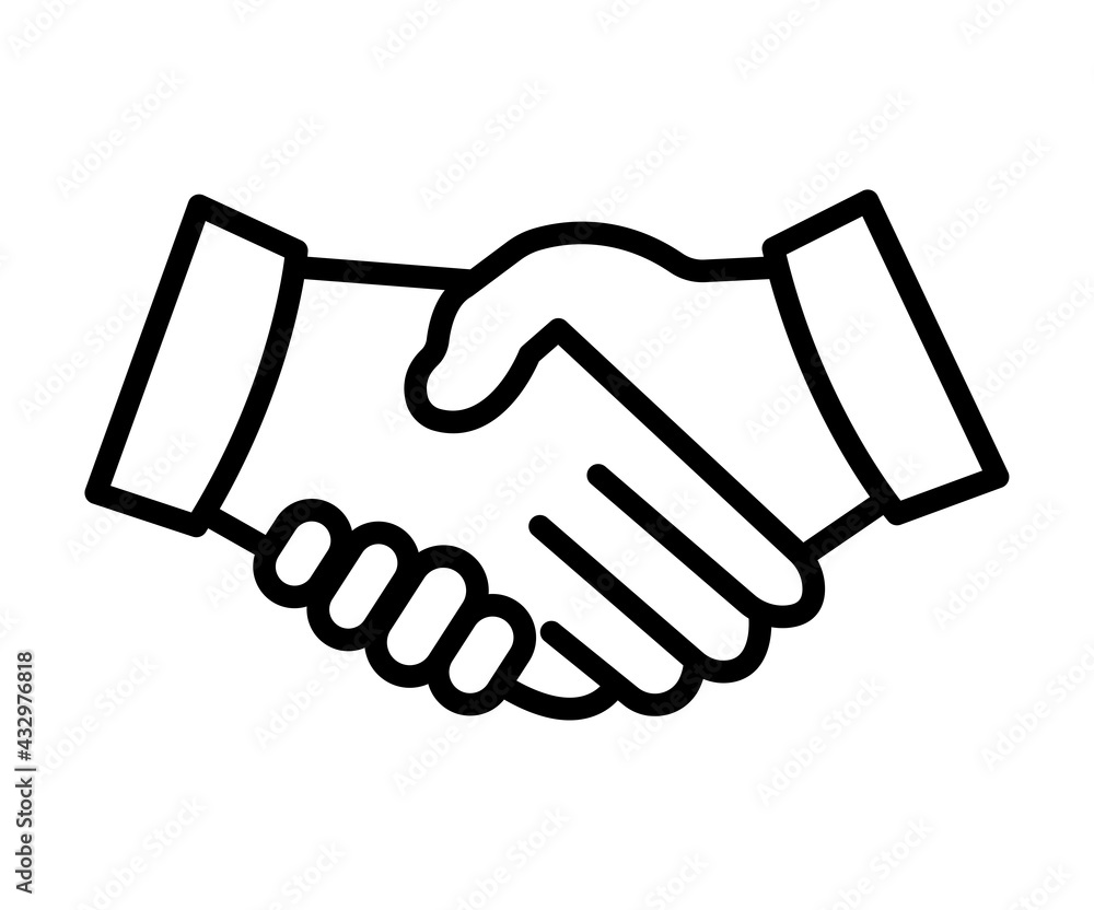 handshake icon like good deal. simple flat style trend modern logotype graphic design isolated on white background. handshake icon like good deal. simple flat style trend modern logotype graphic design isolated on white background.