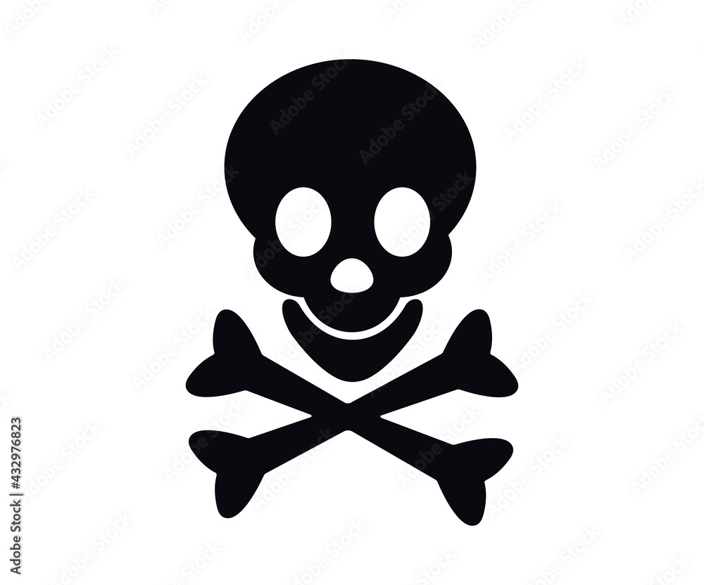 death skull, danger or poison flat vector icon for apps and websites death skull, danger or poison flat vector icon for apps and websites
