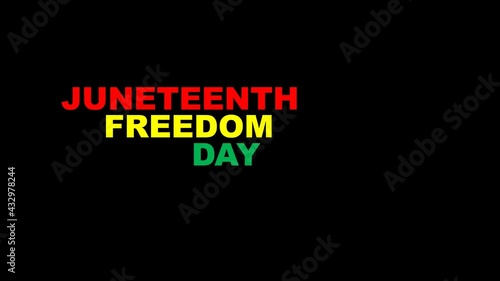 juneteenth freedom day animation