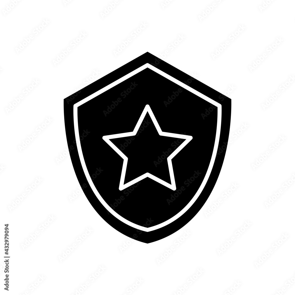 Shield and star icon Shield and star icon