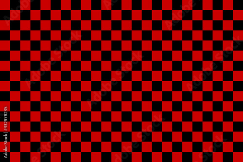 【ツートン】赤と黒のパターン【チャック柄】