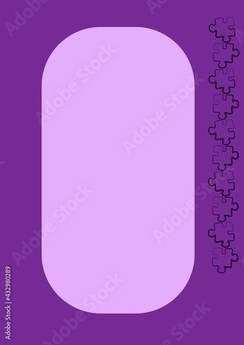 Vertical illustration format A4 - the design of the screen of the phone or tablet for inscriptions and photos