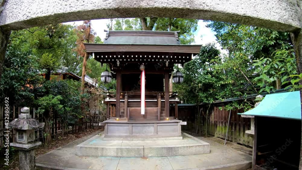 Hettsuisha small shrine on the territory of Kitano Tenmangu shrine. Kyoto. Japan Hettsuisha small shrine on the territory of Kitano Tenmangu shrine. Kyoto. Japan