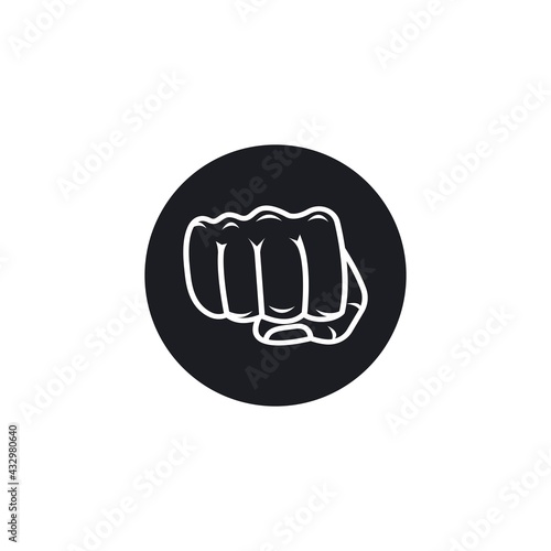 punch hand icon vector illustration design template