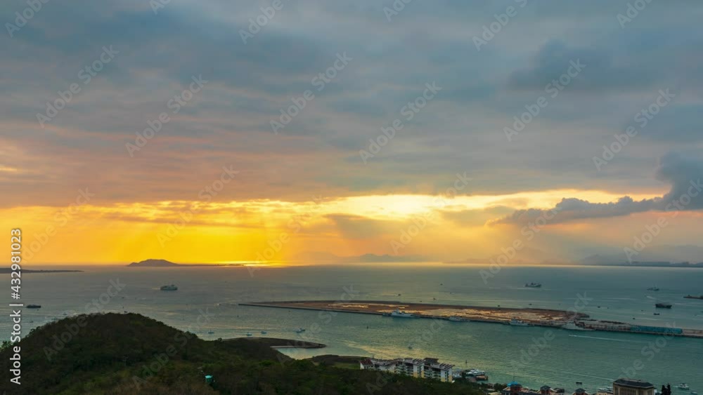 Beautiful seaside sunset natural scenery in Sanya,Hainan,China. Beautiful seaside sunset natural scenery in Sanya,Hainan,China.