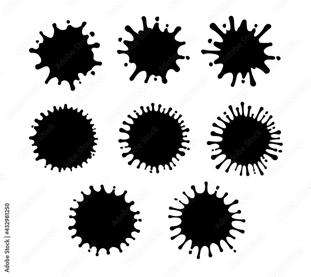 Paint splatter shape illustration set Paint splatter shape illustration set
