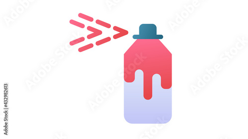 airbrush spray painting single isolated icon with smooth style