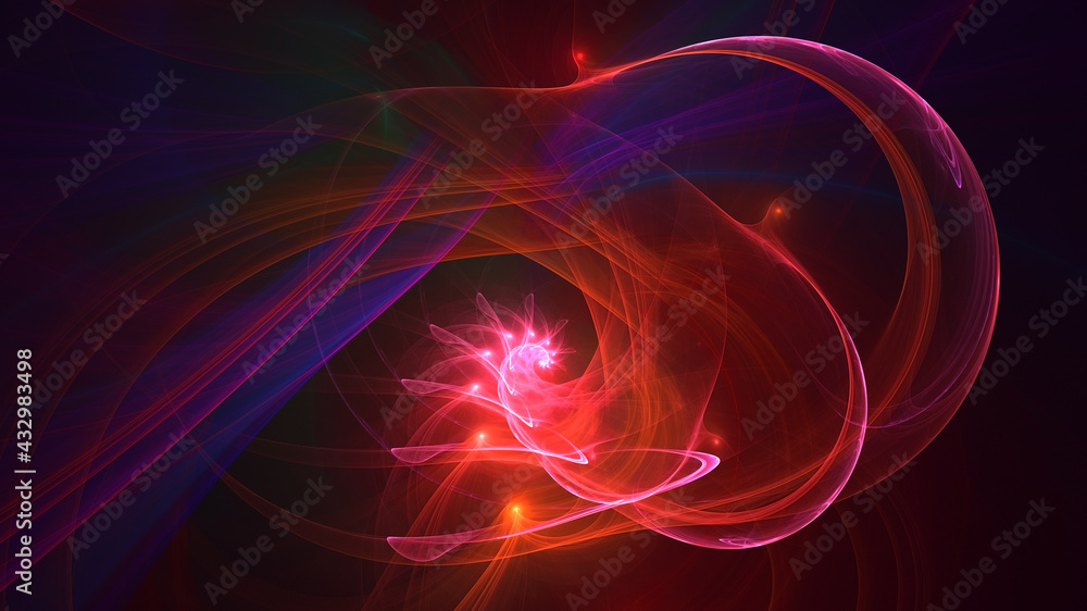 3D rendering abstract colorful fractal light background 3D rendering abstract colorful fractal light background