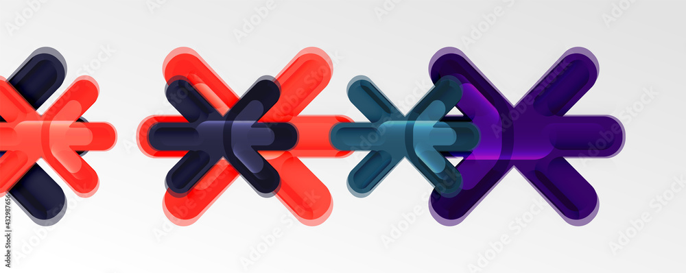 Abstract glossy crosses background for business or technology presentations, internet posters or web brochure covers Abstract glossy crosses background for business or technology presentations, internet posters or web brochure covers