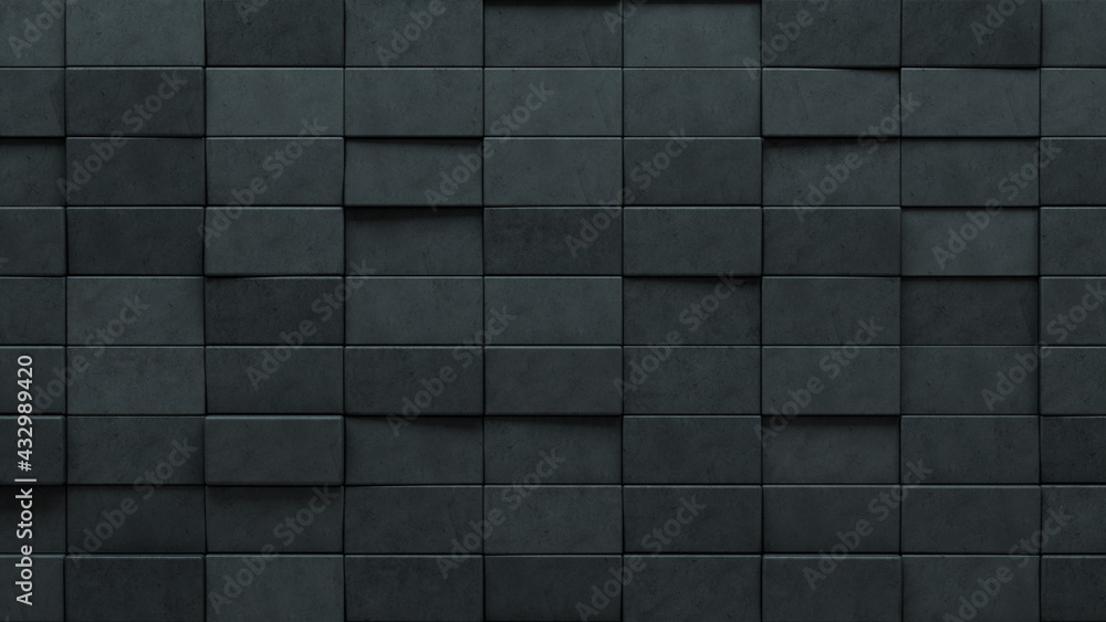 3D, Rectangle Wall background with tiles. Futuristic, tile Wallpaper with Polished, Concrete blocks. 3D Render 3D, Rectangle Wall background with tiles. Futuristic, tile Wallpaper with Polished, Concrete blocks. 3D Render