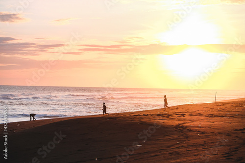 Playing in Samas Beach, Yogyakarta, Indonesia