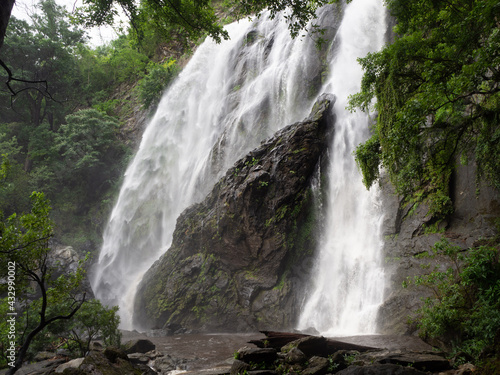 Khlong lan waterfall in forest