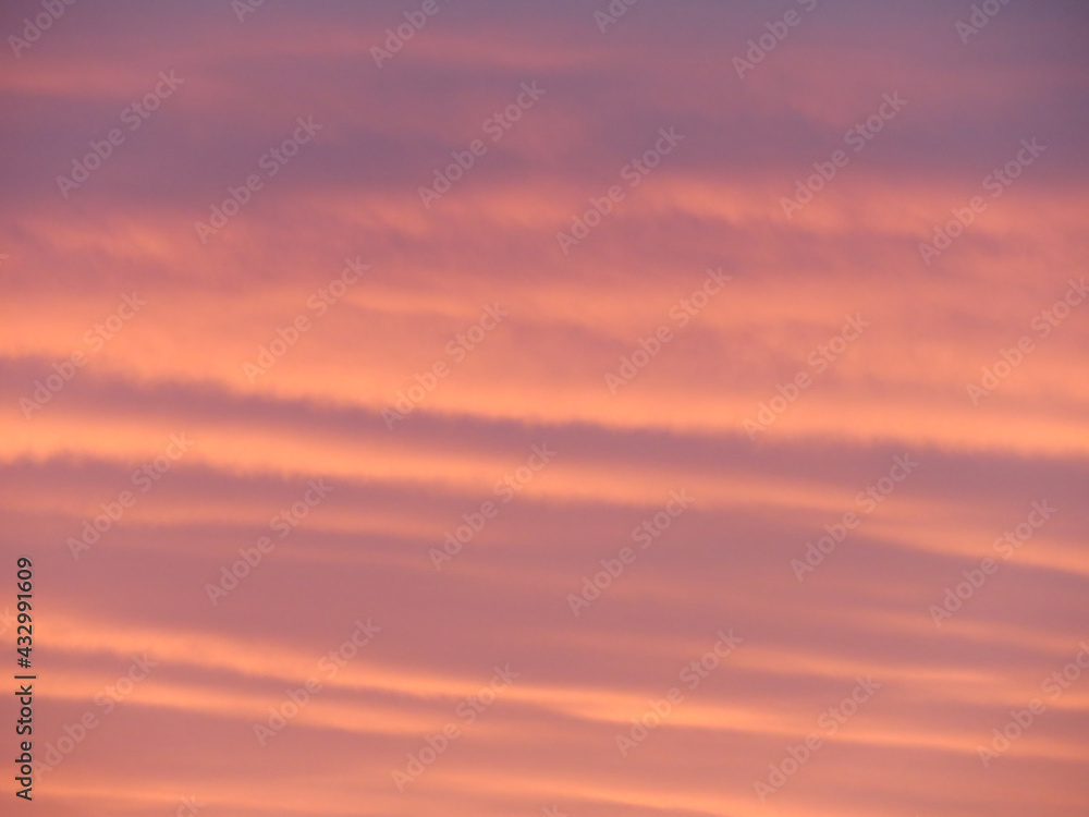 グラデーションが美しいオレンジの空 グラデーションが美しいオレンジの空