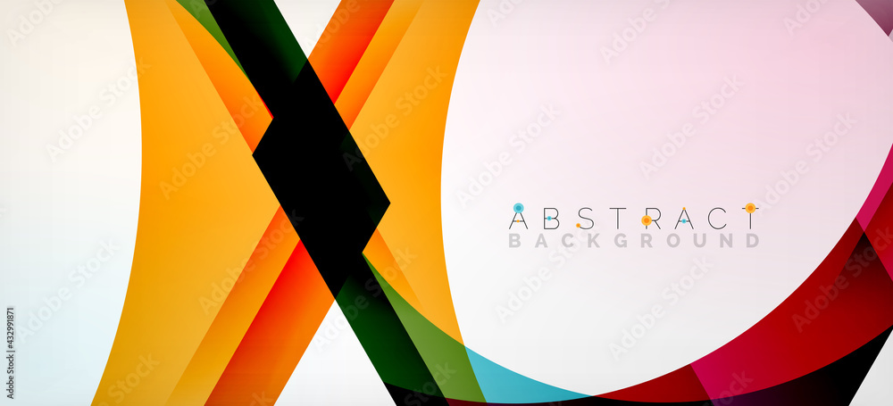 Vector color hexagons geometric abstract background