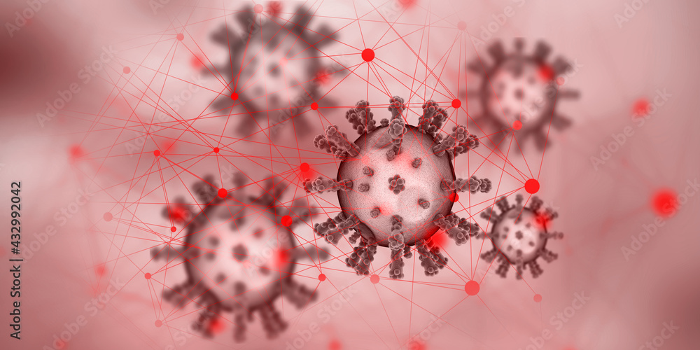 3d render Corona virus microscopic view 3d render Corona virus microscopic view