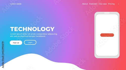 Technology Landing Page, Illustration HD