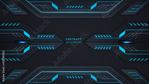 Abstract background with blue geometric shape